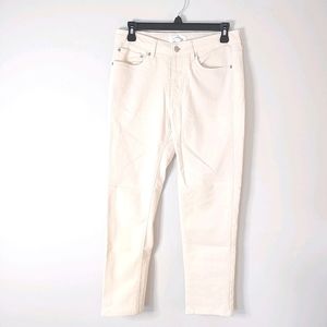 POPSUGAR Cream Straight Leg Jeans